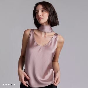 Wildfang The Empower Satin Cami Mauve Belted Size Small NWT